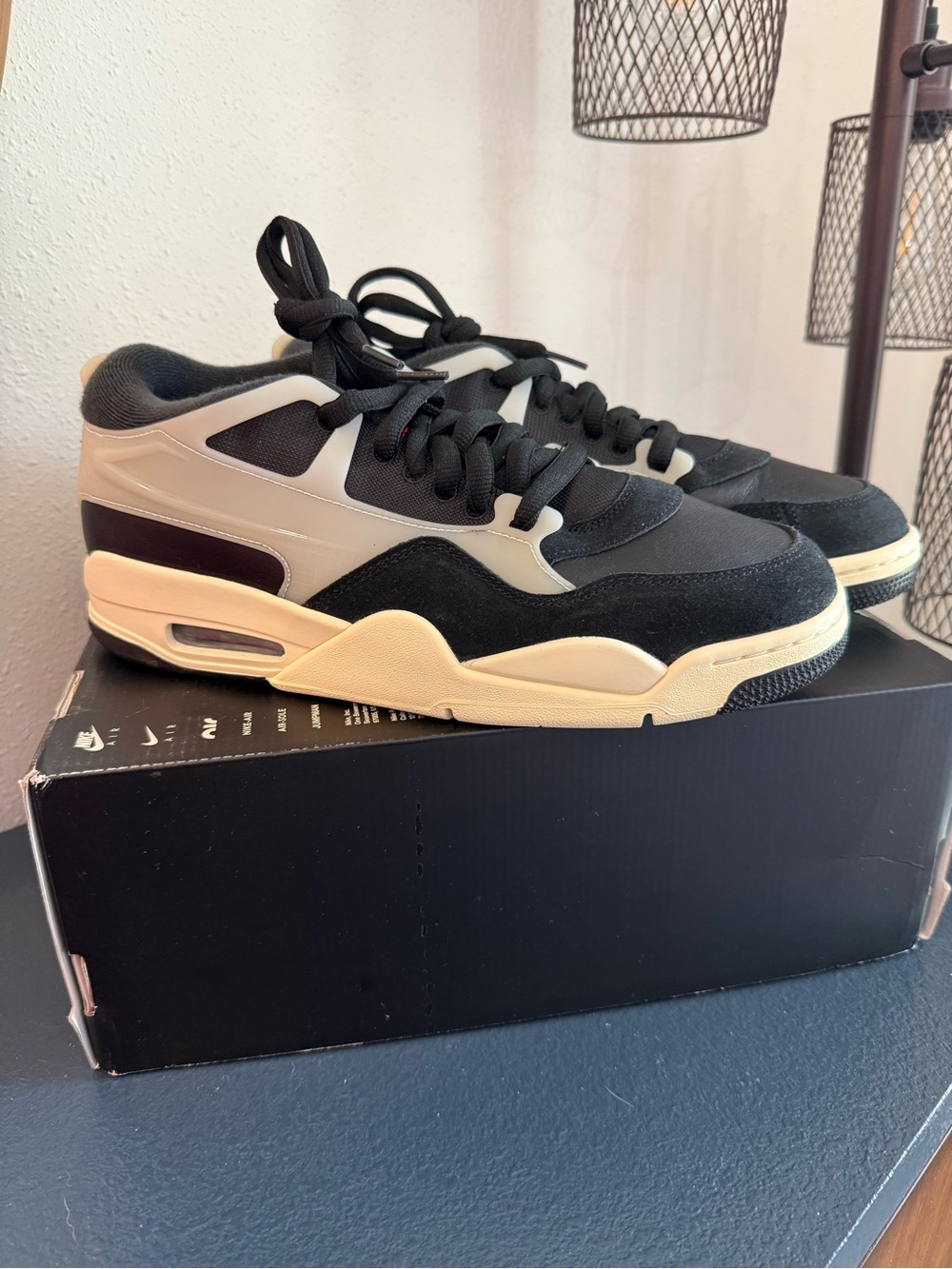 Jordan Low-Top Sneakers in Black and Cream